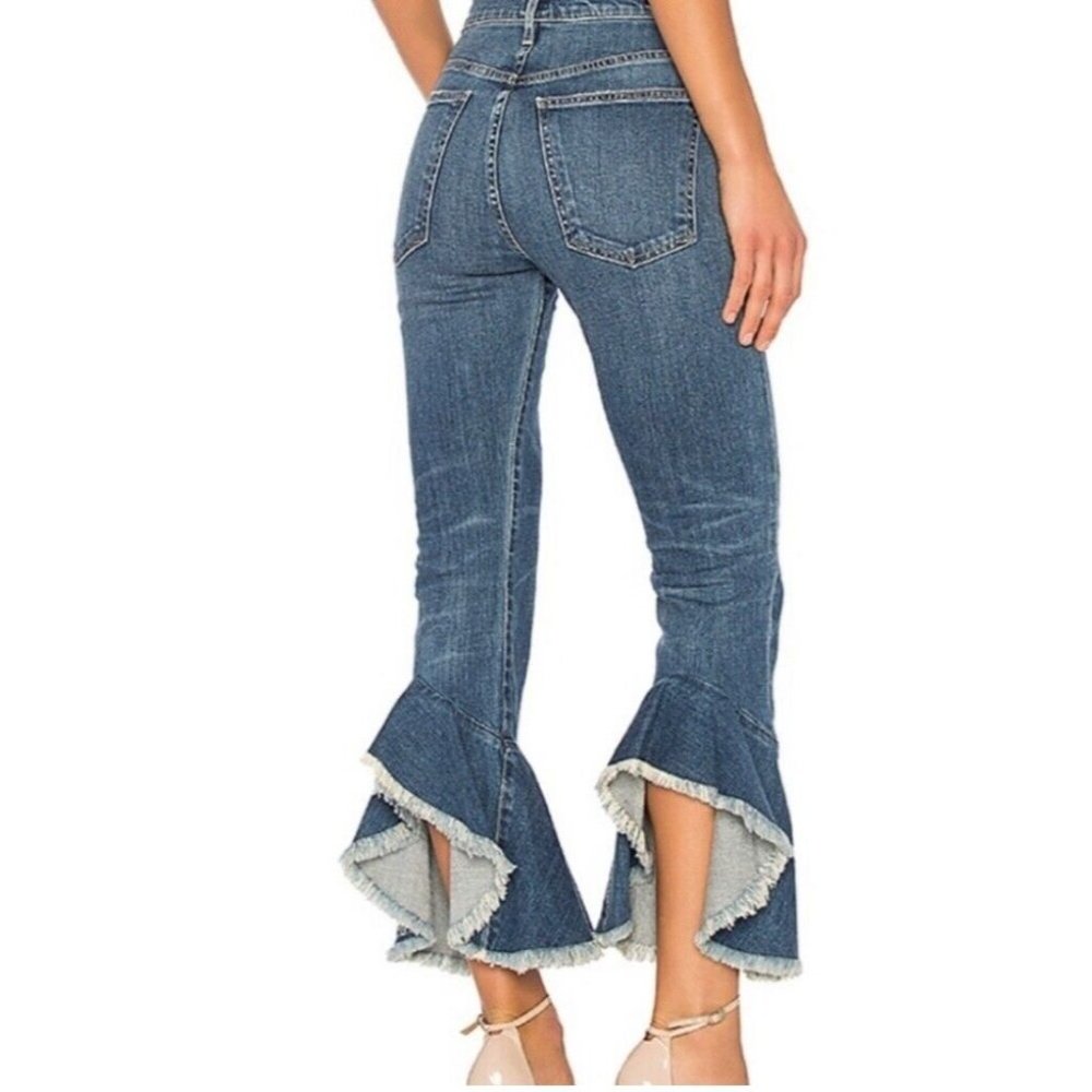 Citizens of Humanity Jeans Womens 27 Gray Drew Flounce High Rise Crop $258 Nwt - Picture 15 of 15